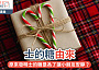 白、紅、綠配色的士的糖